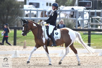 Sophie Taylor riding Raven Lodge Aura took second place in the Benleigh Equestrian FEI Pony Ind. Test.