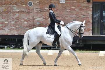 Jessica Dertell rode Valerius Weltermeyer to win the Riddles Creek Dressage FEI Junior Individual Test.