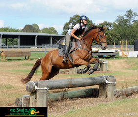 Making the crosss country look like easy work was Meryn Scott during her lesson with Rebel Morrow at the 2019 Burpengary Summer School.