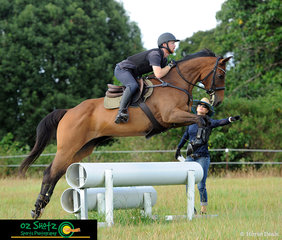 Rebel Morrow giving some direction to Luke Edwards in his cross country lesson on Sunday at the 2019 Burpengary Summer School.