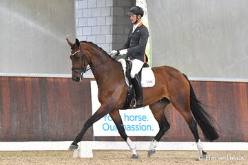 Brett Parbery and 'Willingapark Emotion' demonstrated lots of potential on their way to third place in the 5yo Young Horse Round One.