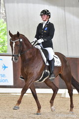 Tamara Campain riding 'Gowrie Park Cognac' took fifth place in the 6 yo Young Horse Round One