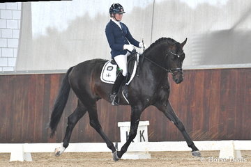 Maree Tomkinson who had numerous rides in a number of classes rode, 'Furst Deluxe' (pictured) to win the 6 yo Young Horse Round One and place second riding Total Diva in the same class.