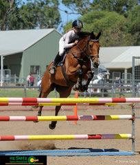Winning the 1.15m Championship on Sunday was Grace Muirhead and In Cahoots at the Australia Day Show Jumping Championships.