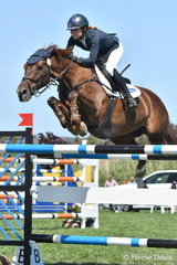Jasmine Dennison's Melbourne Royal World Cup winner, 'Nicolossi' adopts an aerodynamic attitude on her way to tenth place in the Robertson-Smith Partners Equine Vets World Cup Qualifier.