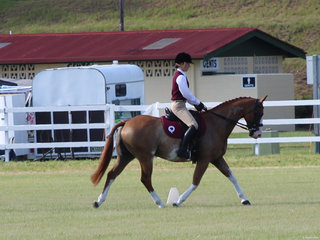 Mikaela Pohlner from Qld  winner of the Pony Club Mount