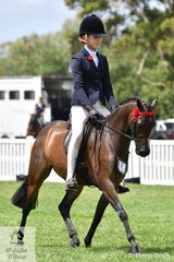 Hayley Gears rode Alison Gears', 'Wise Guy' to take third place in the Child's Medium Pony Championship.
