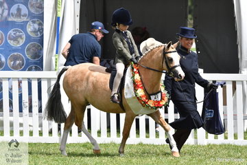 Milla Romeo rode and Sarah Romeo wrangled the delightul, 'Eagle Park Crystal Roulette' to claim third place in the 2019 Leading Rein Show Hunter Pony Championship.