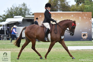 Briony Randle rode Judy Ivory's, 'KP Simply Exquisite' to claim the 2019 Large Galloway Reserve Championship.