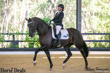 Rebecca Walsh and BHM Spanish Amor started their triathlon team off with a dressage score of 71.28%.