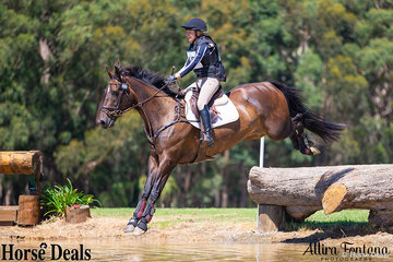 Hannah Klep and Tulara Chicouve had no fear jumping into the water during their cross country round.