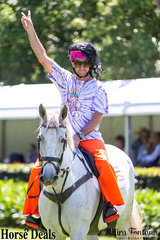 Peace man! Stuart Tinney and Wanda channel their inner peace before their jumping round.