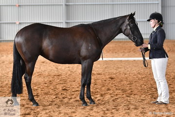 Jade Gilbert claimed the Led Two Year Old Championship with , 'Riverglen Lyric'.