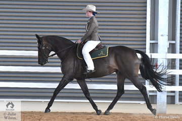 Sophie Howard rode her, 'Todds Kassandra' to win the class for Hack Mare Five Years and Over Over 15hh.