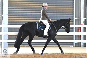 Sophie Howard rode her Labanjack Royal Encounter to second place in the 4 yr old Gelding Hack.
