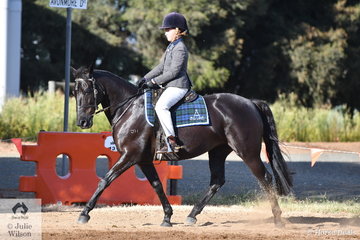 Maddie Fullgrabe rode her, 'Heathville Sparkle' to win the class for Junior Hack Rider Under 13 Years. Maddie and Sparkle went on to take out the B and J Mills Fencing award for High Point Junior Under 13 Years.