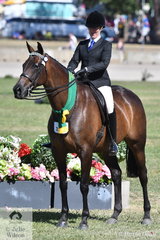 Kelsey Bennett claimed the Ridden Thoroughbred Reserve Championship with her Over 16hh Mare wiinner, 'Undermine'.
