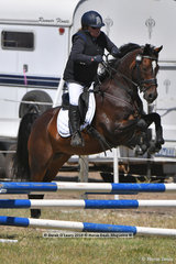 "THE JOKER" ridden by Kim Tolliday sitting in 3rd place after Showjumping in the EV65 Grass Roots Class
