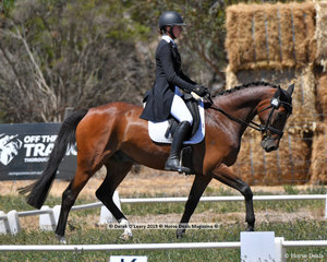 "KENDALEE QUANTUM LEAP" ridden by Florence Goodwin in the CCN 2.5 Star Dressage Phase