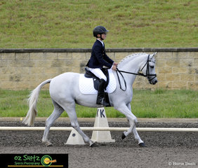 Showing off their moves in the dressage phase of the EvA60 Junior was Harry Warner and Sweet Kiss at the Sydney Eventing Summer Classic.