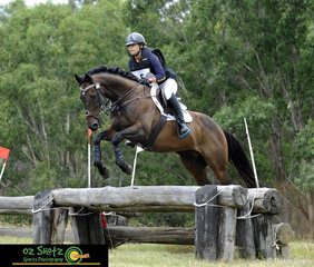 Horse Typhoon Fury and rider Sarah Holdsworth make the EvA95 cross country look like a breeze at the Sydney Eventing Summer Classic. 