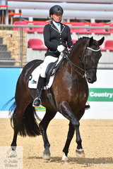Rebecca Walshe rode, 'BHM Spanish Amor' to take ninth place in the Otto Australia medium 4b.