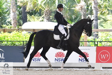 Talented young Queensland rider, Jayden Brown rode the L George Family Trust's recently imported, 'Davinci L' to win the Netier Prix St Georges CDN  with 73.94%. "Davinici L' has had great success overseas including taking second place second place in the World Young Horse Championships.