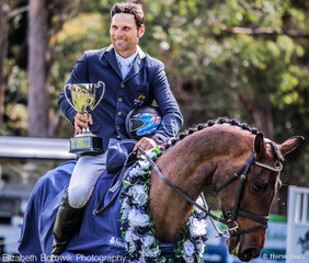 Shane Rose smiles proudly as he takes home the win in the BUCAS CCI4*-L class.