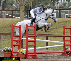Clearing fence 3 beautifully in the 1.30m class on the final day of Sydney Summer Classic was Tori Stuckey riding Finch Farm Cab Sav. 