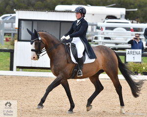 Jessica Hivon and Greenoaks Weltmann took second place in the FEI Intermediate B.