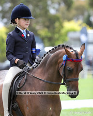 Winners in the Rider 9 and under 12 years, Sabrina Gilmour riding "Yurragar Supermodel"