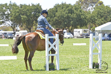 Brianna Smith riding Im A Noble Tu in the Open Trail class.