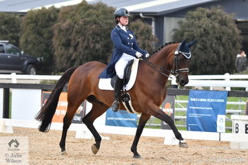 Kelsey Josephs and Irock took third place in the Prix St Georges.
