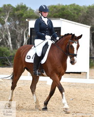 Courtney Thompson riding Mighty Moses took fifth place in the Elementary 3B horse class.