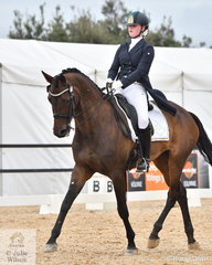 Matida Bills rode High Heelz Firhod to win the Marcus Oldham FEI Junior Championship Team Test.