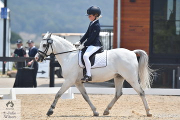 Rosemary Sutherland rode Rivington Rock Star to eighth place in the Stable Ground Participation 1B Junior.
