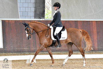 Samantha Bray rode Beauparc Bewitched to fourth place in the Young Pony 4 Year Old round 1.
