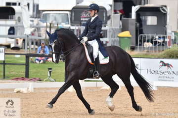 John Thompson representing New Zealand rode his stallion JHT Chemistry, to fourth place in the FEI Grand Prix CDI3*, scoring 69.32%.