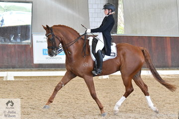 Rebecca Wright and Bloomfield Royal Winston looked good during their Prix St Georges CDN test.