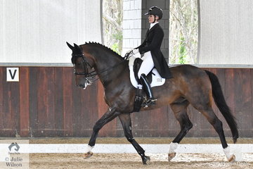 Jane Crantock riding her Davidoff took second place in the Prix St Georges CDN scoring 69.26%