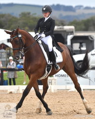 Lindsey Ware rode Aristede to win the FEI Grand Prix Freestyle CDIU25 scoring 74.50%.