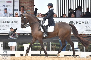 Rozzie Ryan rode J and H Bevan's, Jarrah R to third place in the IRT FEI Grand Prix Freestyle CDI3* scoring 72.29%.
