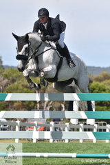Billy Raymont from Qld, rode Anssioso Z (seen here) to eighth place in the Browns Sawdust World Cup Qualifier and Anton to seventh place.