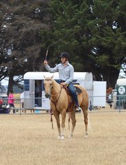 Morgan Thickens got the ride on mums horse and came away with a win in the Junior challenge