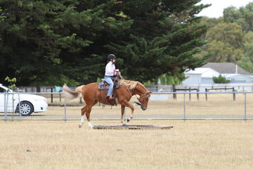 Amy Outram crossing the low bridge,