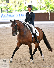 Alycia Targa was another to score a personal best in the Grand Prix Freestyle CDI 4*. She rode Jane Bruce's, 'CP Dresden' by Damsey FHR to score 72.925% for fourth place.