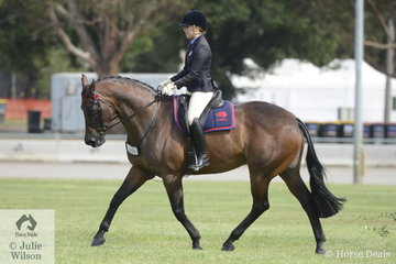 Tess O'Connor rode her own and Stephanie O'Connor's nomonation, 'D'Artagnan' to win the class for Ridden ANSA Over 16hh and go on to claim the Ridden ANSA Championship.