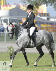 Jess Stones rode Di and Sally Auman's eye catching, 'Permberton KGB' to fourth place in the class for Novice Hack 15-15.2hh.