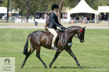 Tegan Jaeschke rode her, 'Birchwood Crescendo' to fourth place in the class for Open Pony 13.2-14hh.