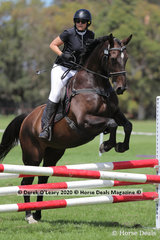 Jo Harris riding "Ludger" in the 80cm Combined Training Age Group 40-49 y/o